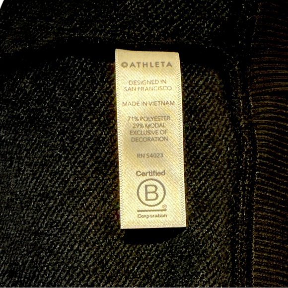 Athleta crosstown circa track sweatshirt dress black size XS zip neck & pockets - Picture 6 of 13